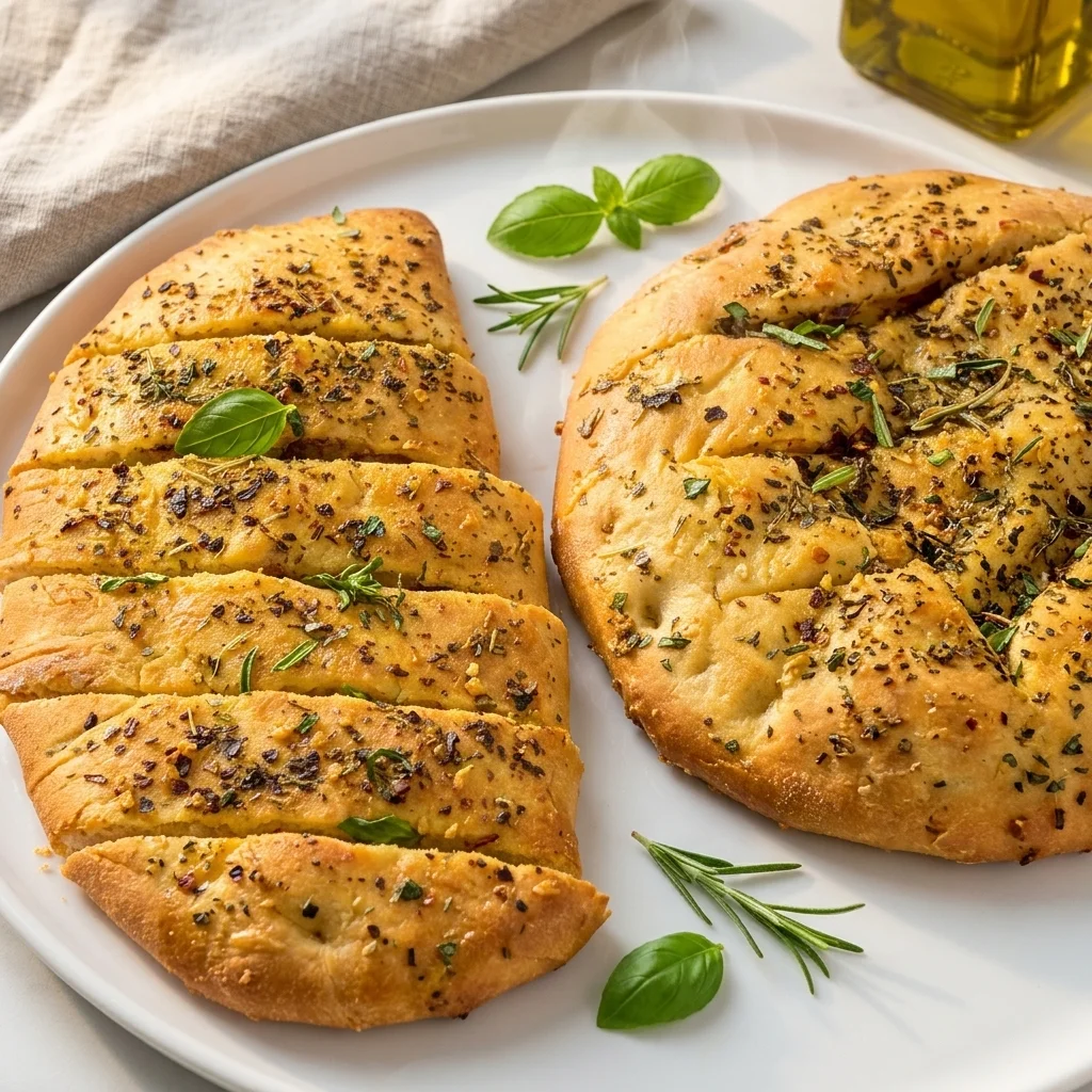 Garlic bread at Kings Pizza and Wings downtown Hamilton - buttery garlic bread baked with every pizza