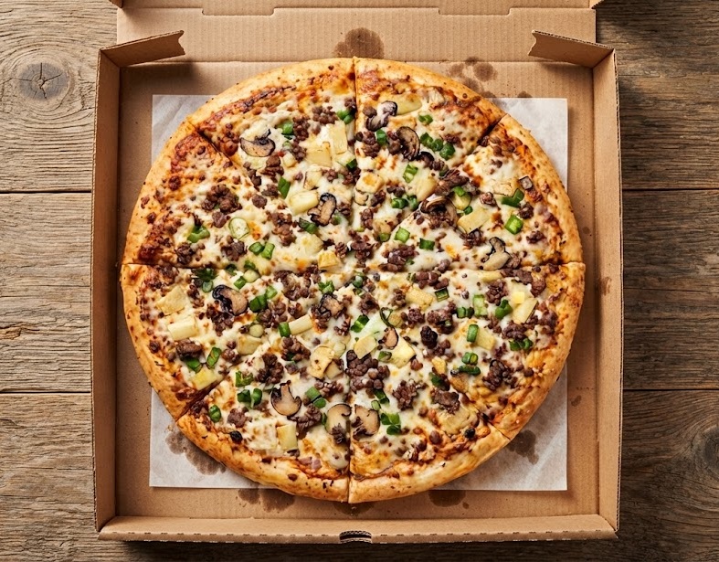 Loaded specialty pizzas from Kings Pizza And Wings, late-night pizza in downtown Hamilton